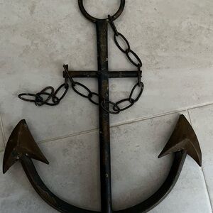 Rustic Black Anchor Wall Decor
